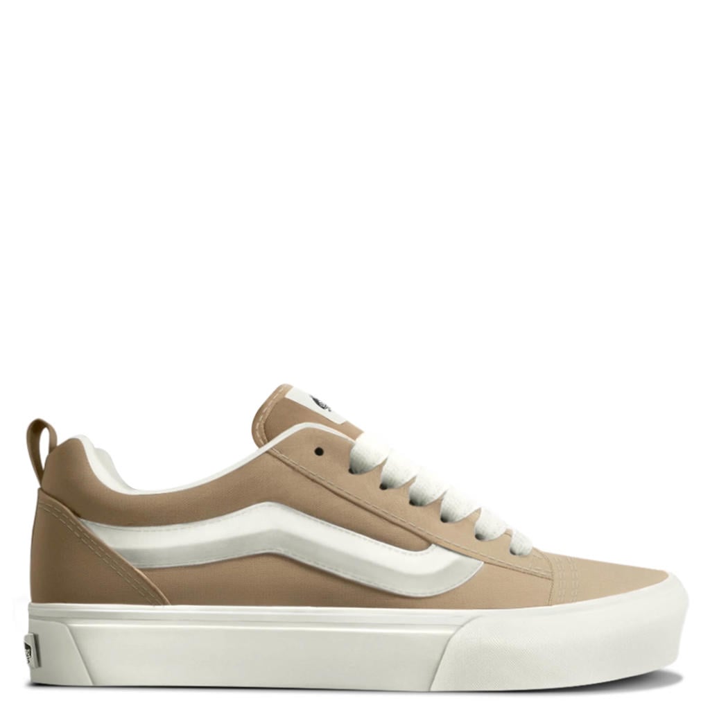 Zand en witte dames Vans KNU Skool suède sneakers - van suède-textiel/voering: textiel/voetbed: textiel met veters