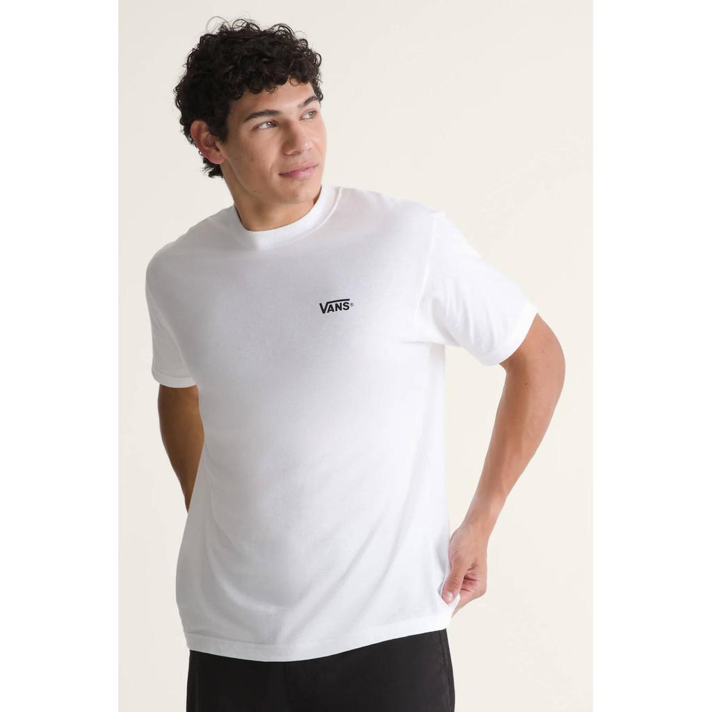 Witte heren Vans regular fit T-shirt van katoen met korte mouwen en ronde hals