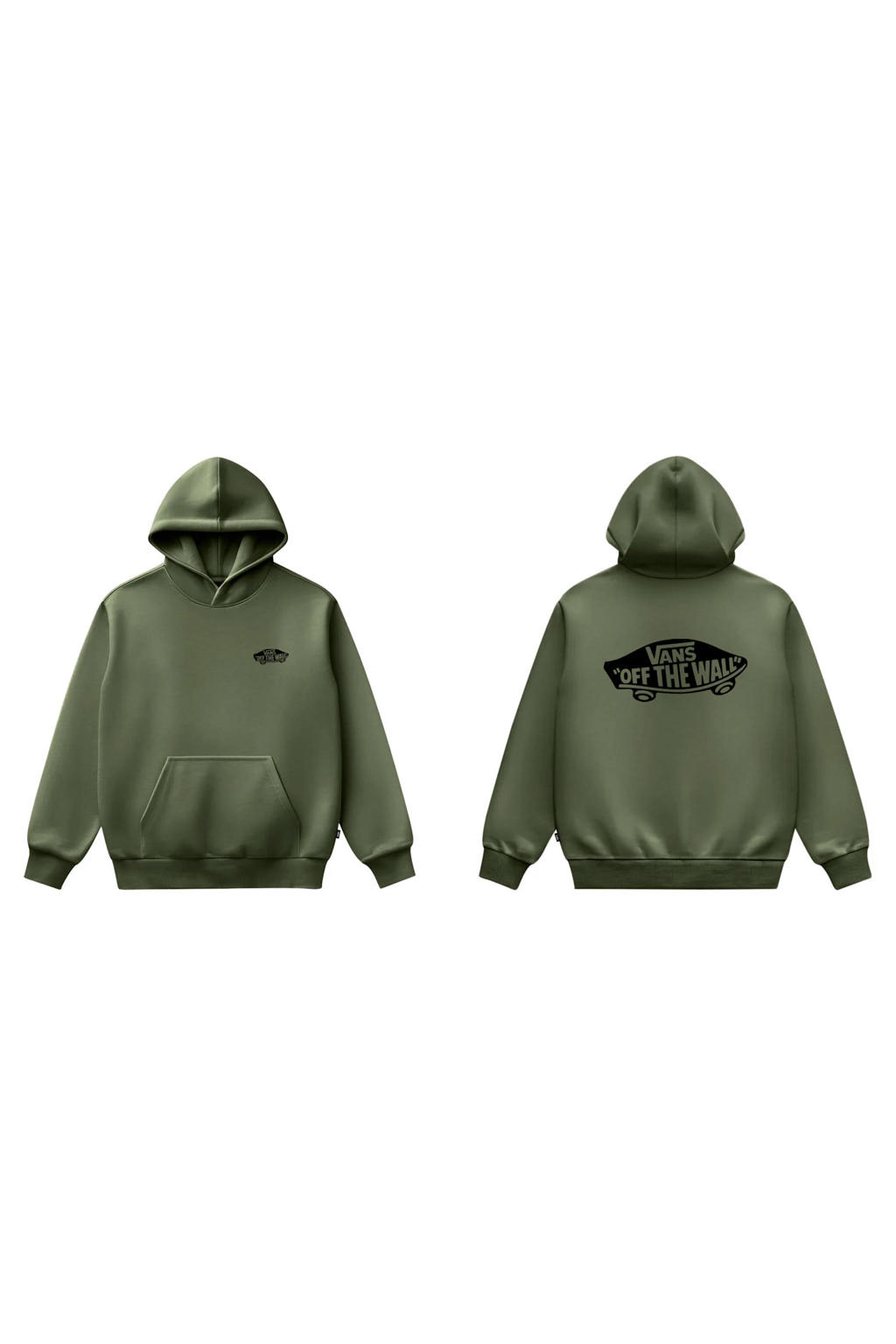 Vans rechtvallende hoodie met backprint - groen