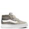 Vans Brooklyn Mid leren sneakers met panterprint - lichtgrijs/grijs