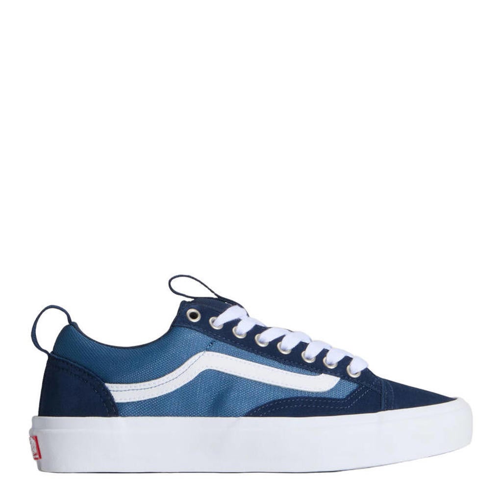 Donkerblauw en blauwe unisex Vans Skate Old Skool leren sneakers - van mesh-leer/voering:mes/voetbed: eva met veters