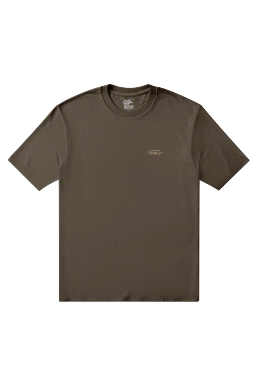 Bruine heren Vans regular fit T-shirt van katoen met korte mouwen en ronde hals