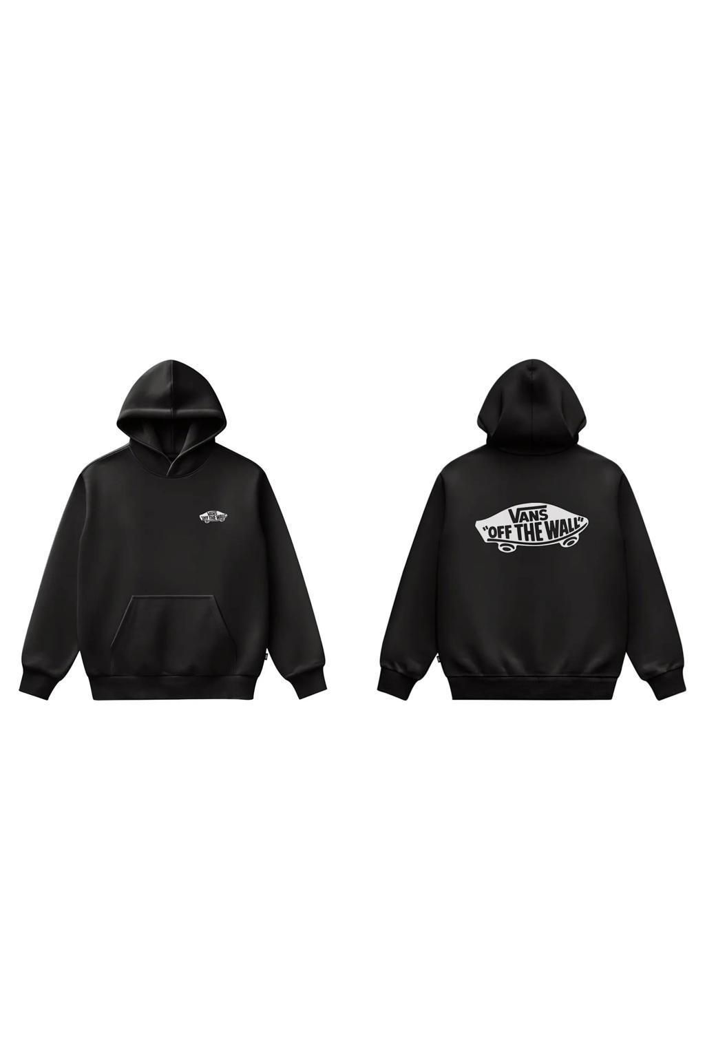 Vans rechtvallende hoodie met backprint - zwart