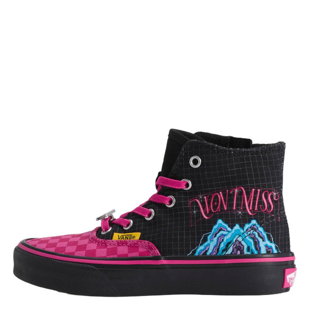 Zwarte jongens en meisjes Vans Authentic Hi 2.0 Zip katoenen sneakers - van canvas/voering: textiel/voetbed: eva met ritssluiting