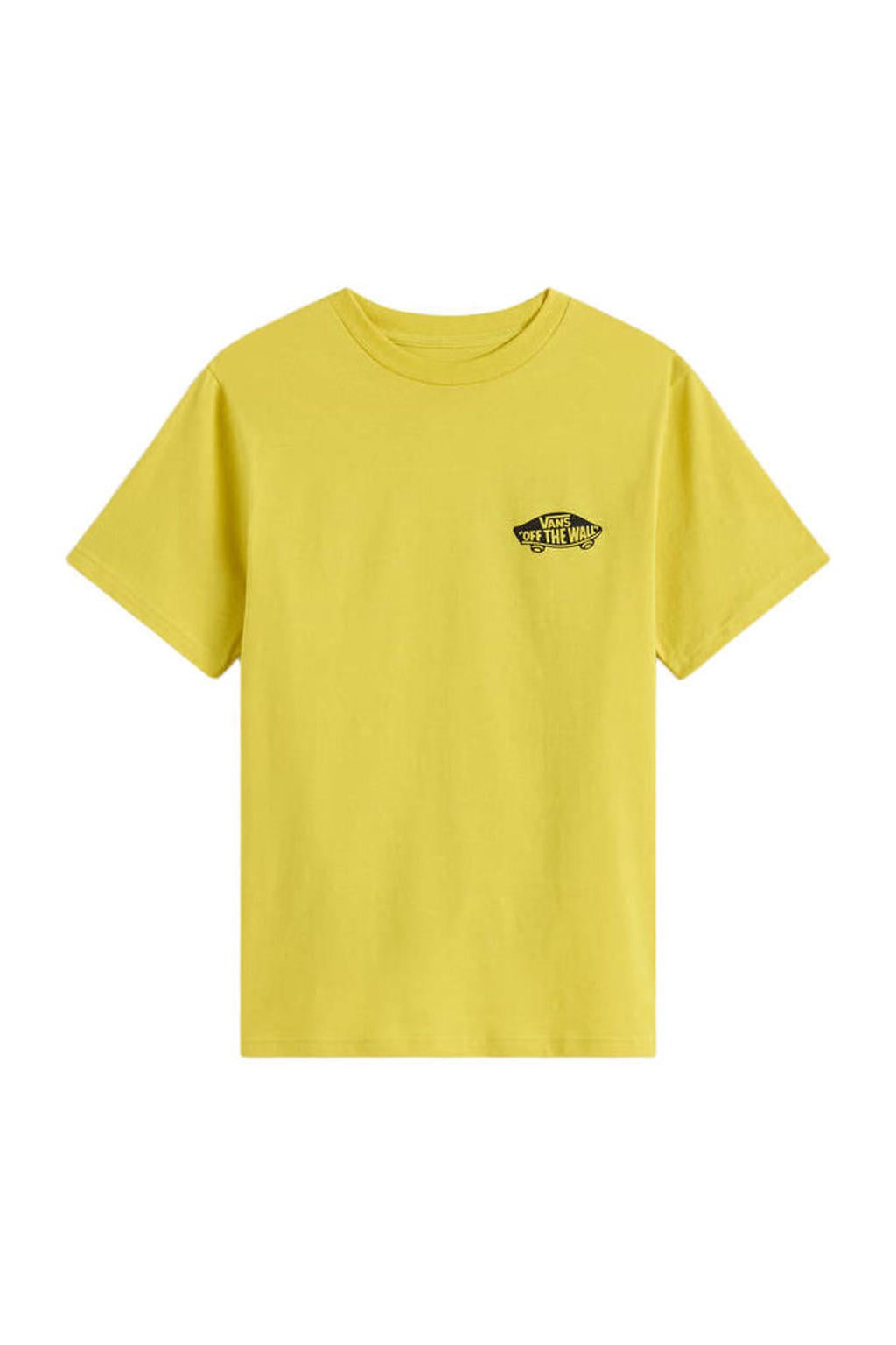Gele jongens en meisjes Vans T-shirt van katoen met korte mouwen en ronde hals