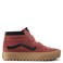 Vans Sk8-Mid V Insulated suède sneakers - donkerrood/zwart