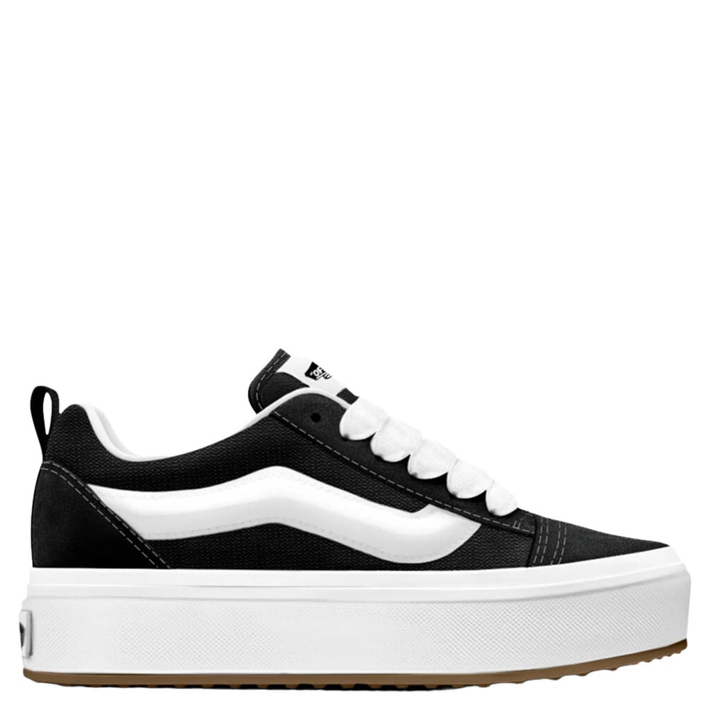 Zwart en witte unisex Vans Knu Skool Stacklite suède sneakers - met veters
