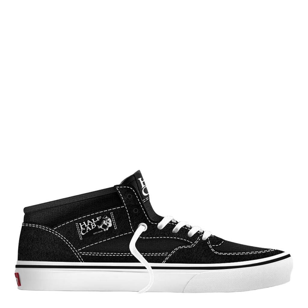 Zwart en witte unisex Vans Half Cab Decon sneakers - van textiel-suède/voering: textiel/voetbed: eva met veters