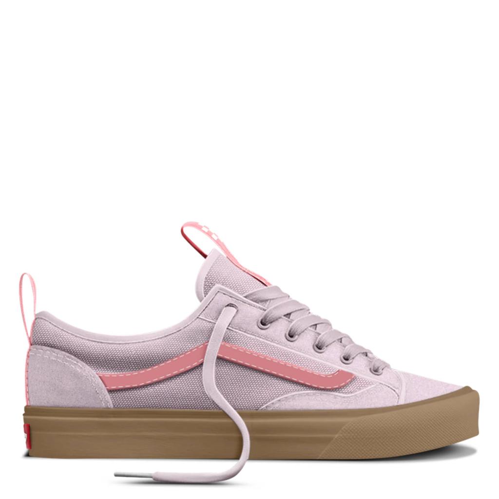 Lichtroze en roze jongens en meisjes Vans Skate Old Skool 36 katoenen sneakers - van canvas-suède/voering: textiel/voetbed: eva met veters