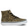 Vans Authentic Hi 2.0 Zip katoenen sneakers met panterprint - camel/zwart