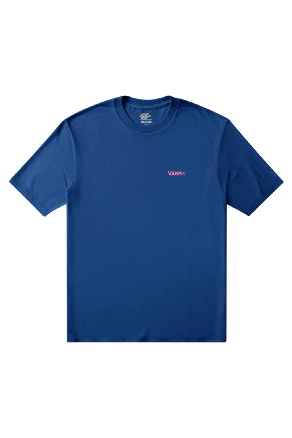 Blauwe heren Vans regular fit T-shirt van katoen met korte mouwen en ronde hals