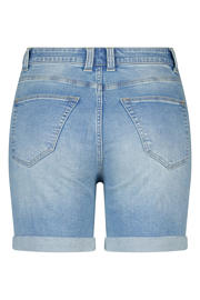 thumbnail: MS Mode denim slim fit regular waist short Plus Size - lichtblauw