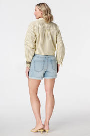 thumbnail: MS Mode denim slim fit regular waist short Plus Size - lichtblauw