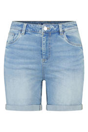 thumbnail: MS Mode denim slim fit regular waist short Plus Size - lichtblauw