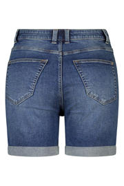 thumbnail: MS Mode regular waist slim fit denim short Plus Size - mediumblauw
