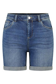 thumbnail: MS Mode regular waist slim fit denim short Plus Size - mediumblauw