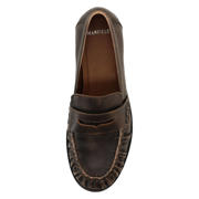 thumbnail: Manfield Gabriela X leren loafers - donkerbruin