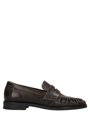 Gabriela X leren loafers - donkerbruin