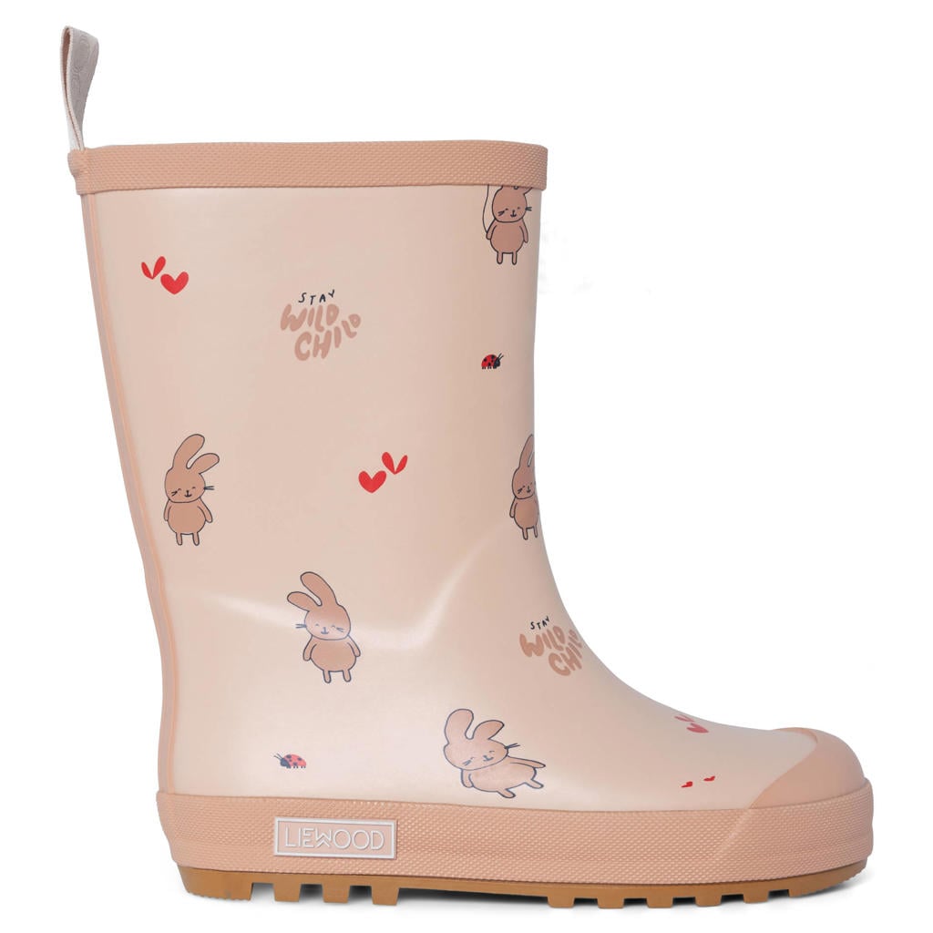 Lichtroze meisjes Liewood regenlaarzen - van lining: 100% polyester; upper: 42% natural rubber, 53.41% calcium carbonate, 4.59% other ; insole: 100% polyester; outsole: 42% natural rubber, 53.41% calcium carbonate, 4.59% other