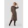 TQ-Amsterdam travelstof midi blousejurk met ceintuur - taupe