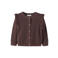 NAME IT MINI rechtvallend gebreid vest met ruches - donkerrood