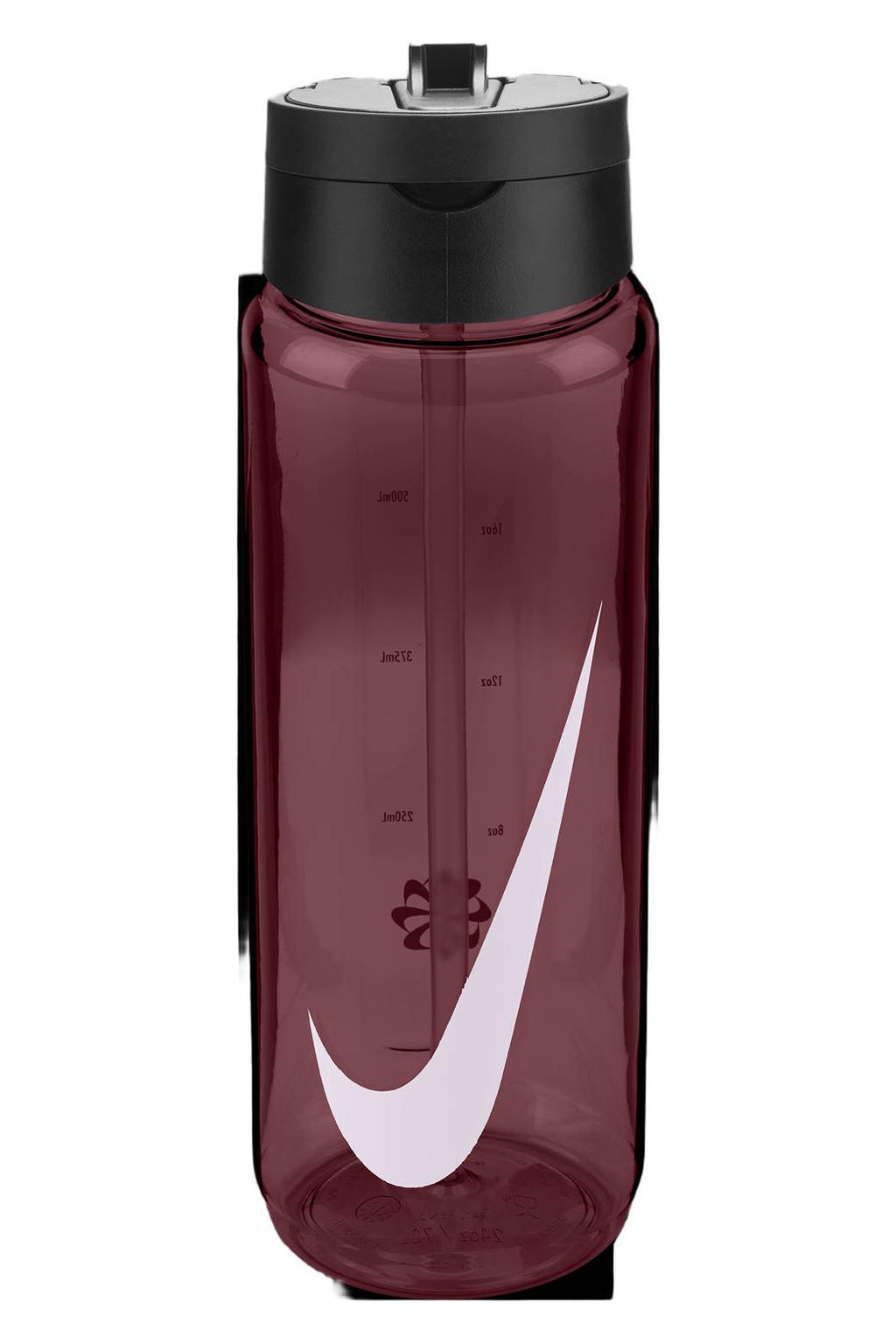 Nike RECHARGE STRAW BOTTLE 24 OZ bidon met logo - roze/zwart