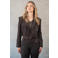 TQ-Amsterdam fluwelen cropped blazer - donkerbruin