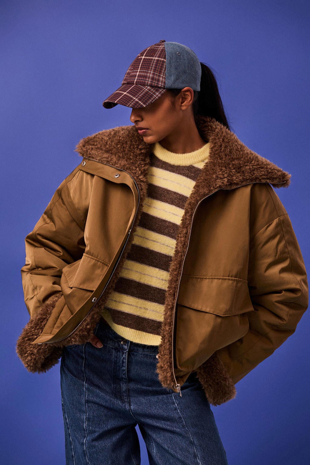 CKS faux fur jas - groen