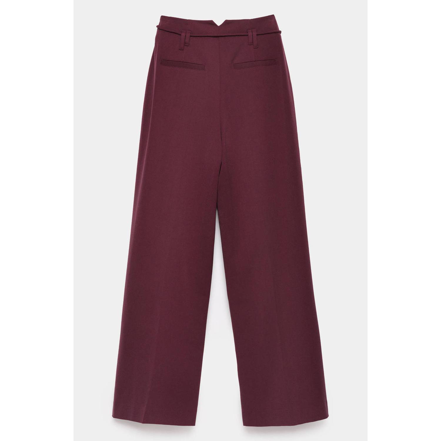 CKS wide leg broek donkerrood