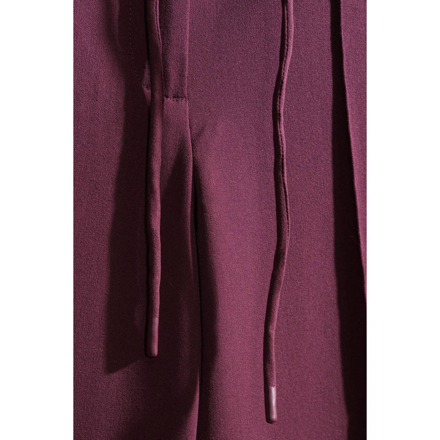CKS wide leg broek donkerrood