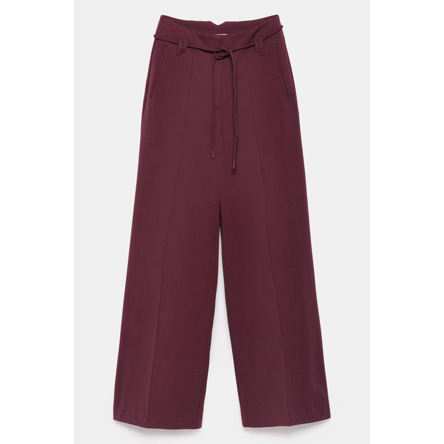 CKS wide leg broek donkerrood