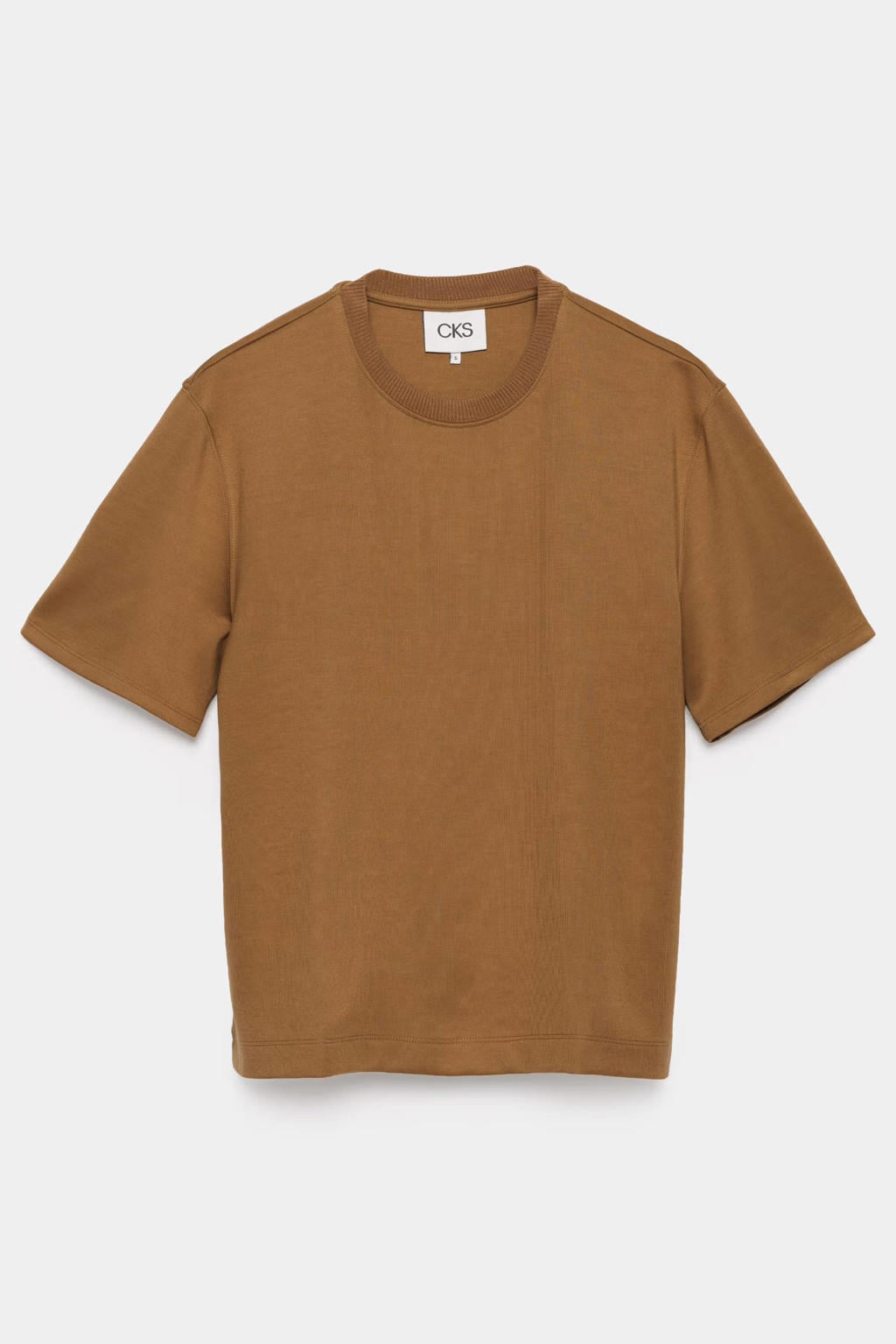 CKS T-shirt met backprint - lichtbruin