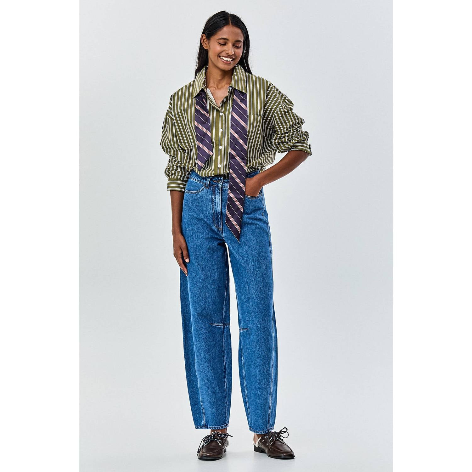 CKS barrel jeans medium blue denim