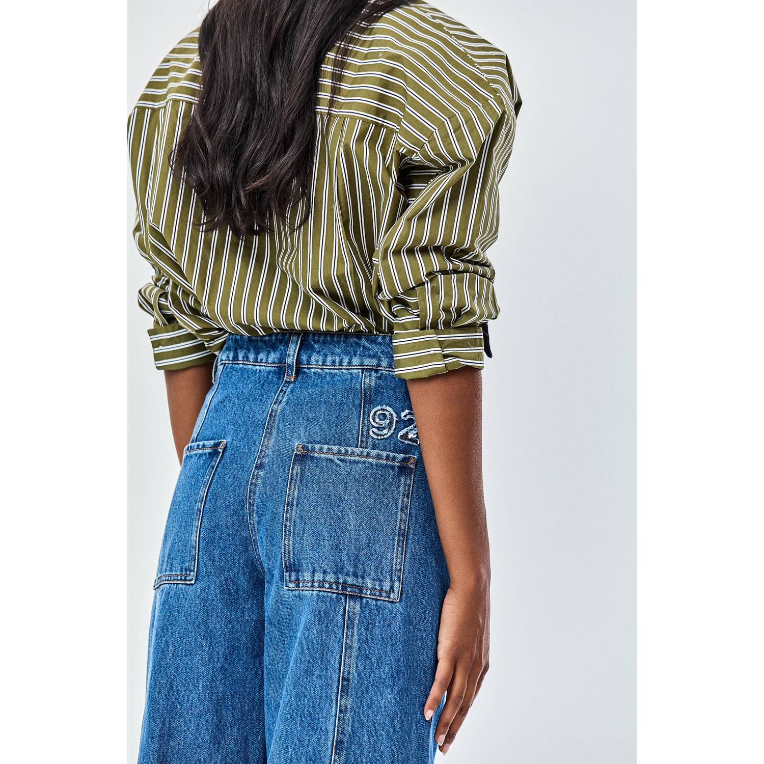 CKS barrel jeans medium blue denim