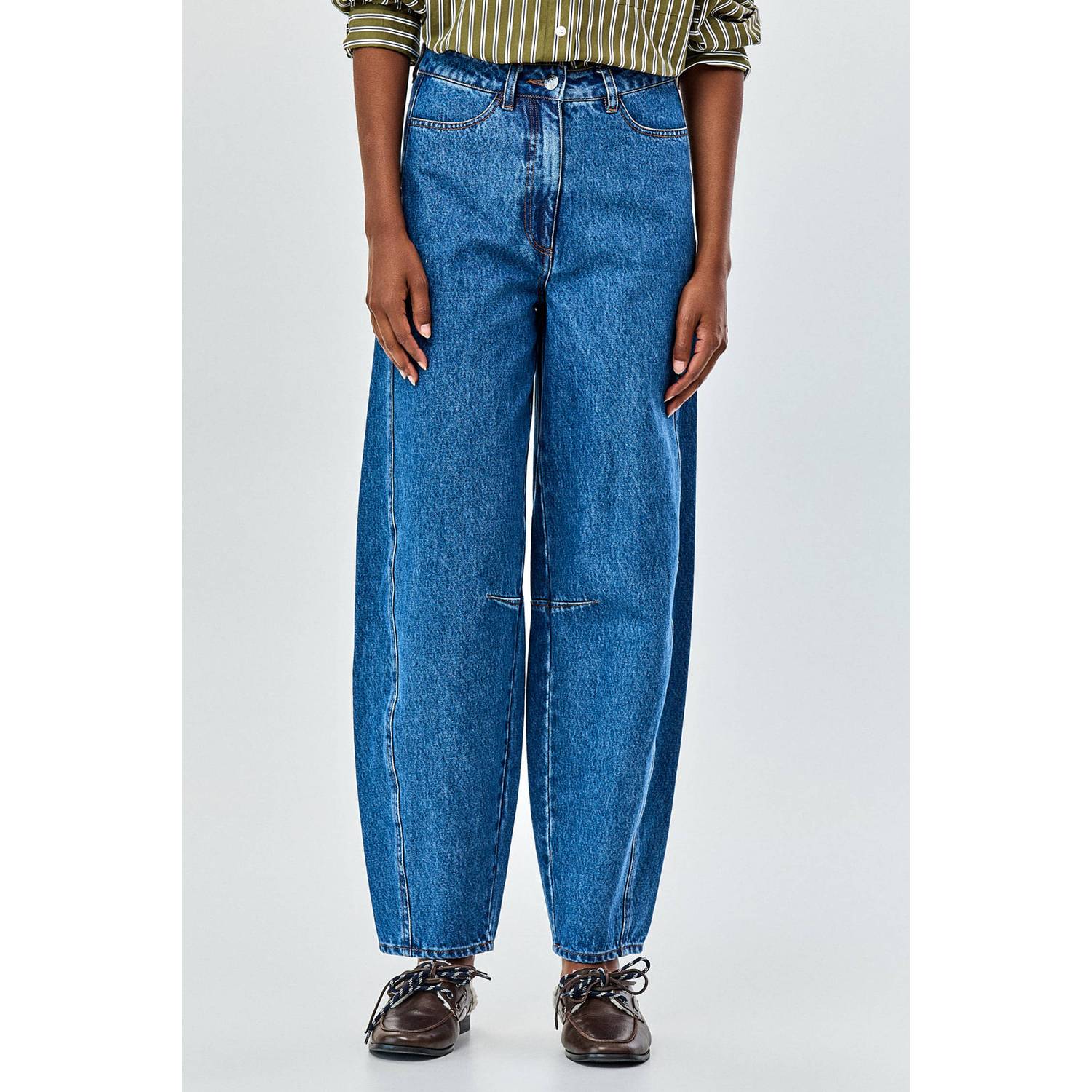 CKS barrel jeans medium blue denim
