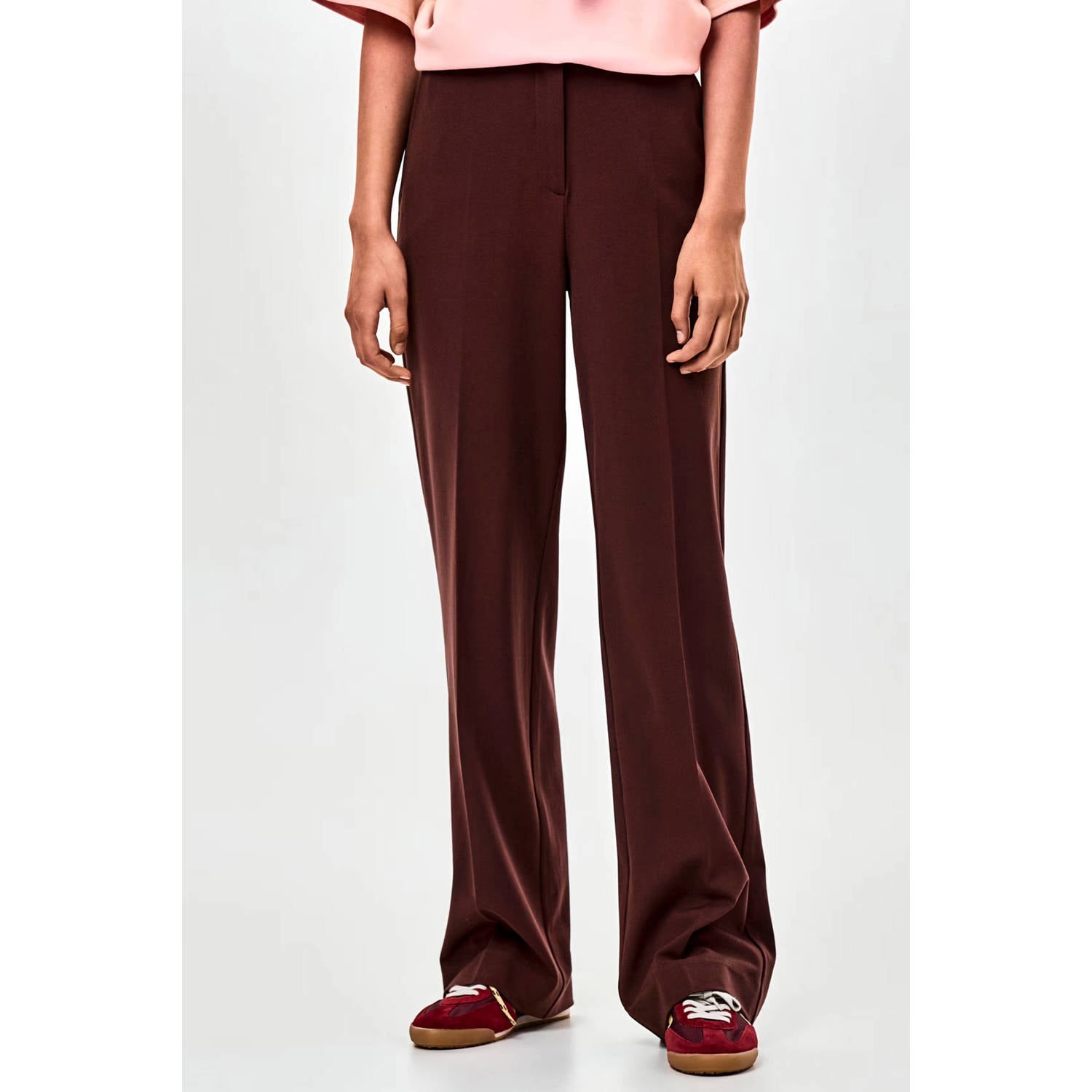 CKS regular fit broek donkerrood