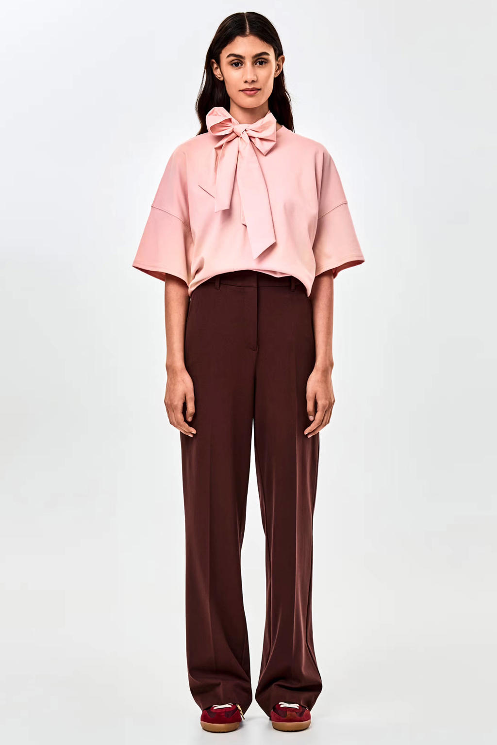 CKS regular fit broek - donkerrood