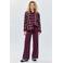 CKS geruite blouse - donkerrood/ecru