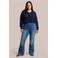 Exxcellent Plus Size trui met pailletten - donkerblauw