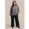 Exxcellent Plus Size semi-transparante top met print - beige/zwart