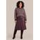 Exxcellent Plus Size imitatieleren A-lijn rok - donkerrood