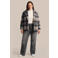 Exxcellent Plus Size geruite mantel met wol - beige/zwart