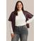 Exxcellent Plus Size imitatieleren regular blazer - donkerrood