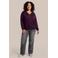 Exxcellent Plus Size gebreide trui met glitters - donkerpaars