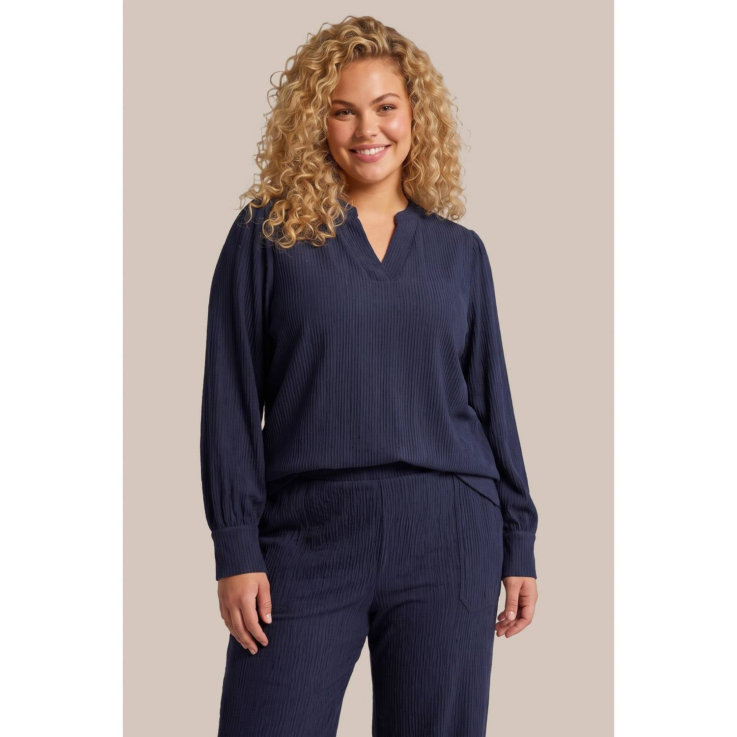 Exxcellent Plus Size top donkerblauw