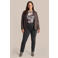 Exxcellent Plus Size imitatieleren jas - donkerbruin