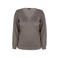 Exxcellent Plus Size gebreide trui met glitters - brons
