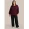 Exxcellent Plus Size gebreide trui met studs - donkerrood