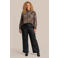 Exxcellent Plus Size top met dierenprint - zand/zwart