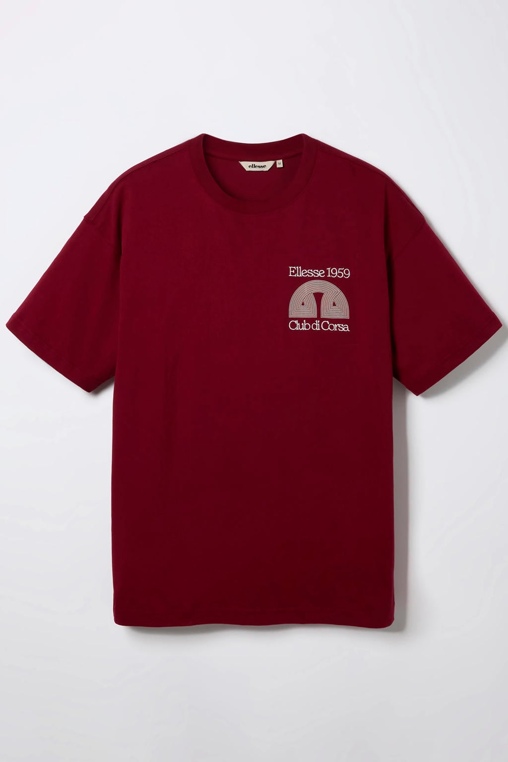 Ellesse T-shirt met backprint - donkerrood